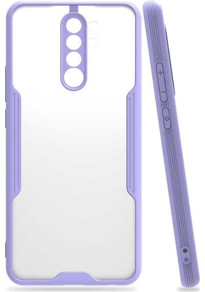 Redmi Note 8 Pro Kılıf Parfe Kenarları Pastel Renk Silikon Kılıf Mor