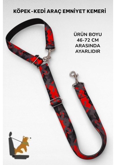 Evcil Hayvan Araç Emniyet Kemeri Kedi Köpek Araba Oto Tasması Oto Aksesuarı Kedi Köpek Emniyet Kemer Çok Renkli-tek Ebat