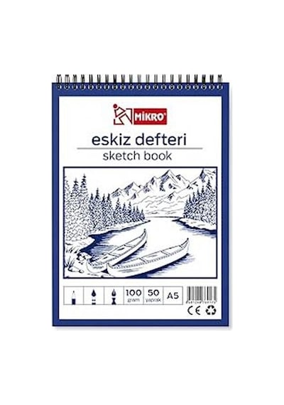 Umix Eskiz Versatil Kalem 1.8 X 0.9 Mm Siyah + Mikro A5 50 Yaprak 100 Gr Eskiz Defteri+ Mikro Eskiz Kalem Ucu 2b 1.8 Mm 2 Adet