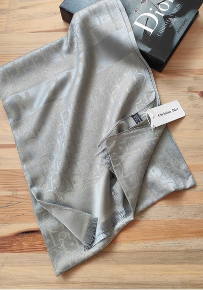 Miorel Scarfs Cd Desen Kaşmir İpek Şal Scarfs Cashmere Shawl Hijab Yeni Sezon Gri