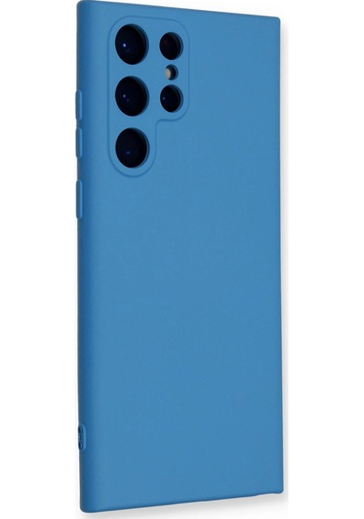 Newface - 552 - Samsung Galaxy S24 Ultra Kılıf Nano İçi Kadife Silikon - Edntrend - - Mavi