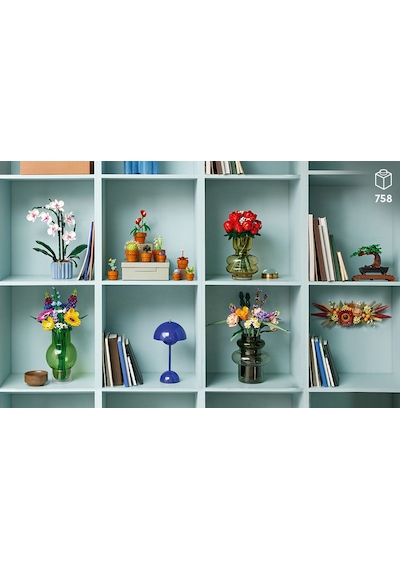 LEGO® Botanicals Minik Bitkiler 10329 – Yetiskinler için Farkli Türlerde 9 Bitki Içeren Yapay Çiçek Modeli Yapim Seti (758 Parça)