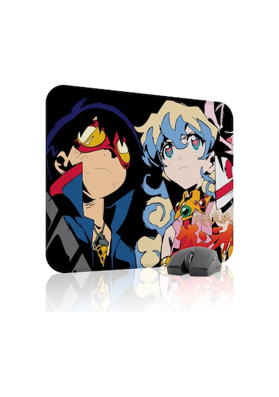 Gurren Lagann Kaymaz Dikişli Kauçuk Oyuncu Mousepad V4 - 48x40 Xl Gaming Mouse Pad Fare Altlığı