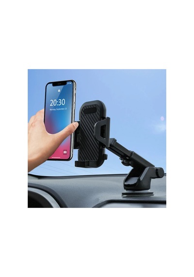 Ally 2in1 Torpido Üstü Teleskopik Ve Ya Havalandırma Araç Telefon Tutucu- 5775 - Karbul1311-70 Siyah Siyah