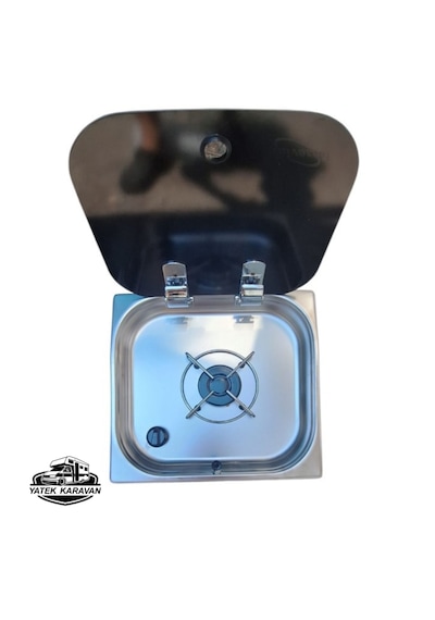 Yatek Karavan Tekne Cam Kapaklı Tek Ocak 33 X 35 Çok Renkli