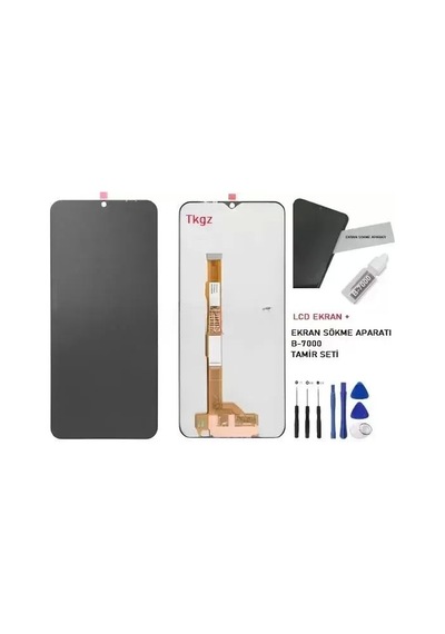 Tkgz - Vivo Y70 Uyumlu Lcd Ekran Dokunmatik Reyze Servis Lcd + B-7000 + Tamir Kiti