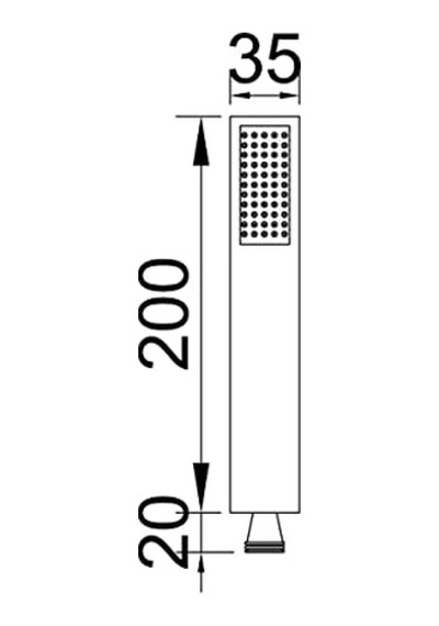 Fause El Duş Başlığı Pirinç Metal Kare Ke102 Çok Renkli