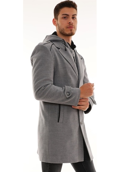 Plt8401 Dewberry Erkek Palto-Gri