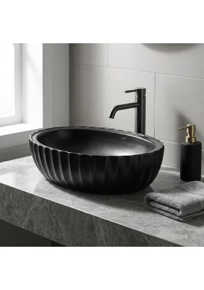 Ey-4770ms Mat Siyah Tezgah Üstü Lavabo