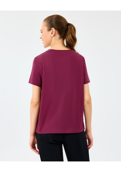 Skechers W Light Fabric T-shirt Kadın Bordo Tshirt S2520239-3877 Bordo
