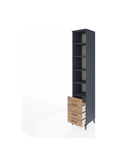 Hyperion Dolap 5 Raflı 3 Çekmeceli 44x44x243 Antrasit-çam Antrasit