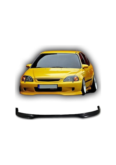Honda Civic İes Typer Ön Ek Karlık Plastik Mat Siyah 1999 2000 2001 Makyajlı Kasa Karlık+bodykit+ek