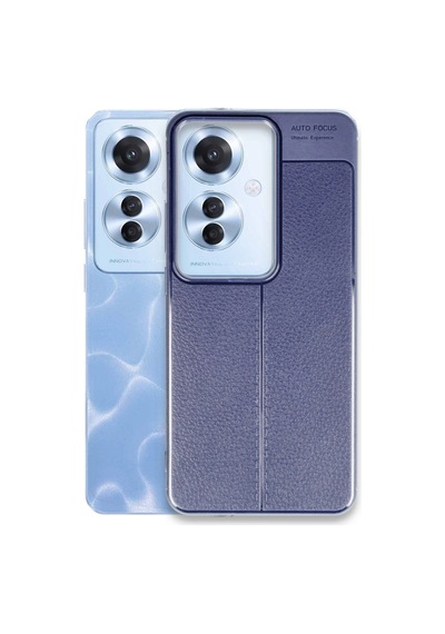 Oppo Reno 11f Kılıf Auto Focus Kapak - Lacivert 0.2M-Çok Renkli