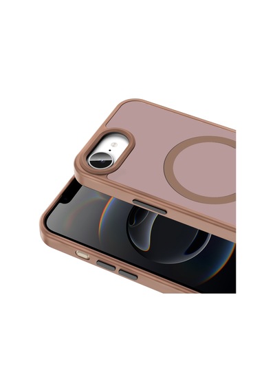 Apple Uyumlu iPhone 16e Kılıf Magsafe Destekli Kamera Yükseltili Silikon Mat Parmak İzi Tutmayan Cherena Gri