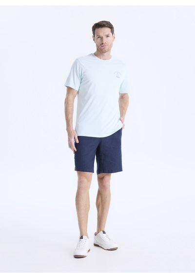 Dockers Mavi Erkek Regular Fit Logo Baskılı T-shirt 004mb-90