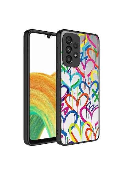 Samsung Galaxy Uyumlu A33 5g Kılıf Aynalı Desenli Kamera Korumalı Parlak Zore Mirror Kapak