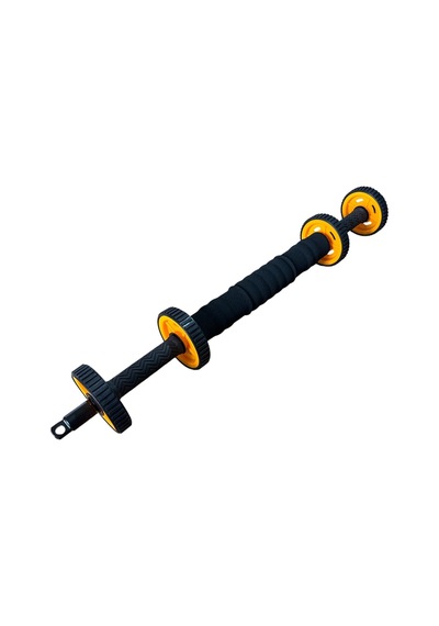3in1 Ab Wheel Tekerlekli Mekik Aleti Elastik Fitness Bar Kol Ve Karın Kasları Bük Bük Egzersiz Aleti