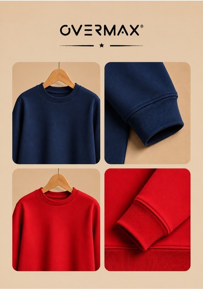 Overmax 2 Li Kapüşonsuz Sweatshirt Seti Çocuk Unisex - 3-12 Yaş Lacivert-kırmızı - 920169697 Lacivert-kırmızı Overmax 2 Li Kapüşonsuz Sweatshirt Seti Çocuk Unisex - 3-12 Yaş Lacivert-kırmızı - 920169697 Lacivert-kırmızı