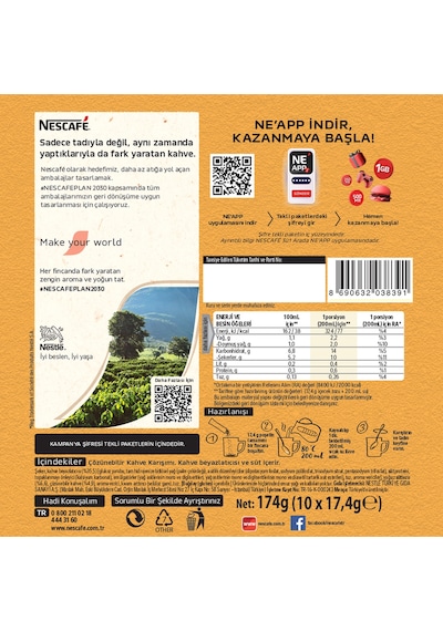 Nescafe 3 ü 1 Arada Sütlü Köpüklü Kahve 10'lu 150 G