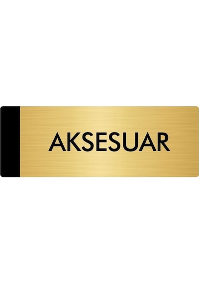 Metal Yönlendirme Levhası, Departman Kapı Isimliği Aksesuar 5x20 Cm Altın Renk