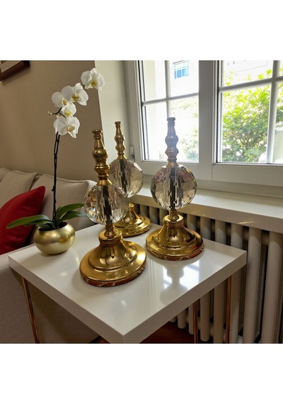 Gold Kristal Cam Dekoratif Obje