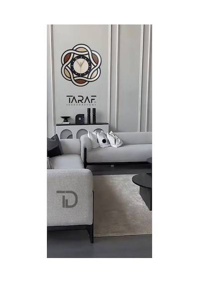 Sarmal Sonsuz Lazer Kesim Dekoratif Duvar Saati M01 4 Renk