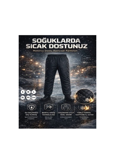 Raincoat Alt Siyah Yağmurluk