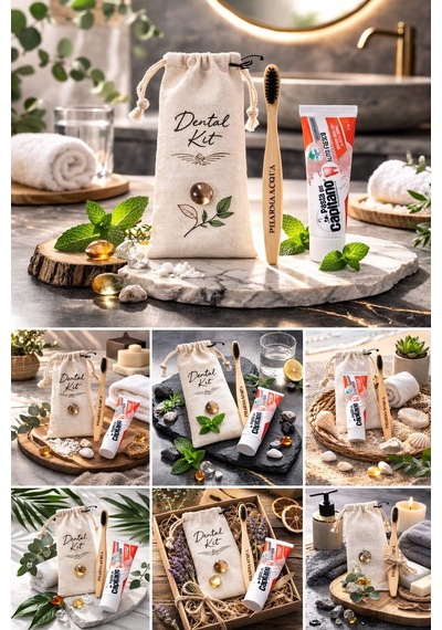 Dental Kit -pharma Acqua Bambu Diş Fırçası + Pasta Del Capitano Fresh Breath Diş Macunu 75 Ml