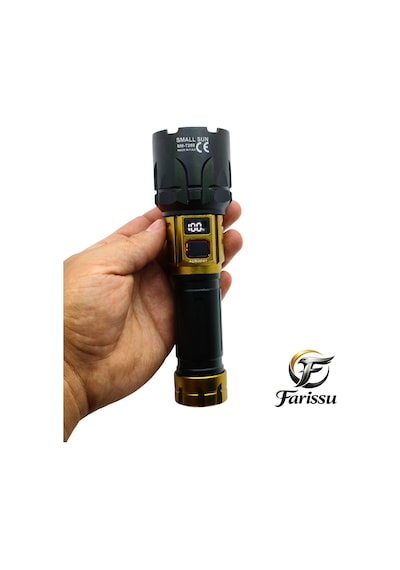 Small Sun Sm-t288 50w 5000 Lümen Dijital Ekranlı Şarjlı El Feneri - 8800mah Pil Siyah
