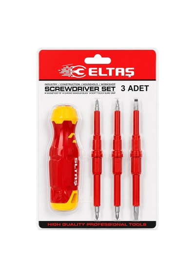 Eltaş Lrd-144 Elektrikli Tornavida Seti 3mm 5mm 6mm 3 Adet Ergonomik Sap Çift Taraflı Uç