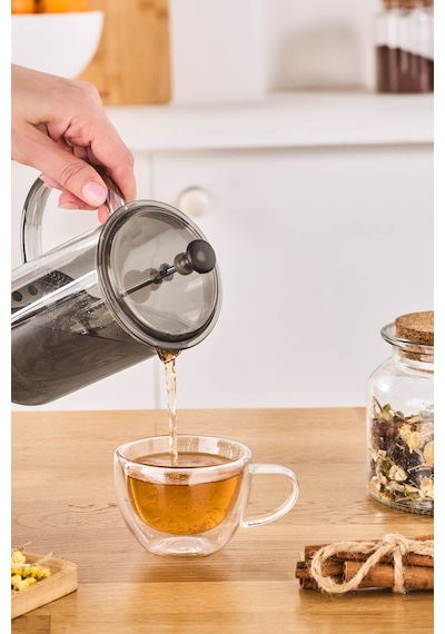 Karaca Alina French Press Gri 600 Ml Gri