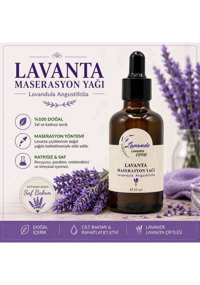 Lavande Lavanta Çiftliği Lavanta Maserasyon Masaj Yağı 50 ML