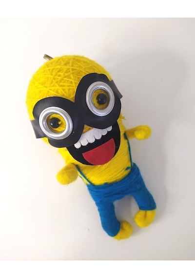 Minions Örgü Keçe İlginç Anahtarlık Çanta Süsü Oyuncak Aksesuar