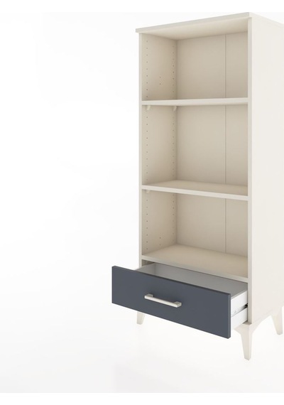 Hyperion Dolap 3 Raflı Tek Çekmeceli 60x44x134 Aytaşı-antrasit Aytaşı