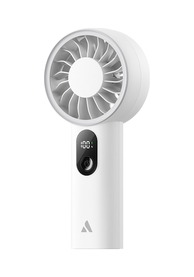 Aecooly Pe01 El Fanı Dijital Led Göstergeli 5 Kademeli Portatif Soğutucu Beyaz
