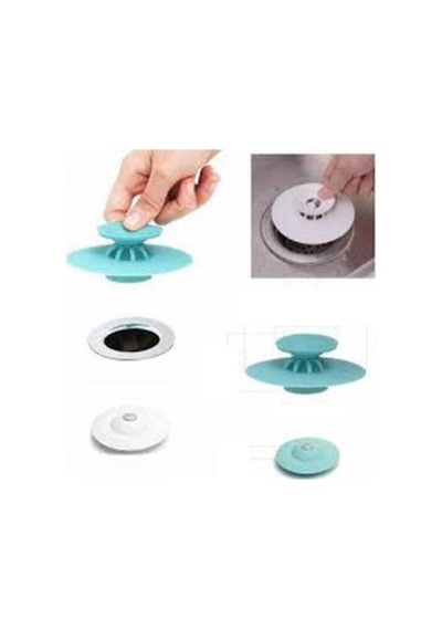 Lavabo Tıpası Ve Süzgeç Silikon Lavabo Süzgeci Tıkanma Önleyici Silikon Siyah Diğer