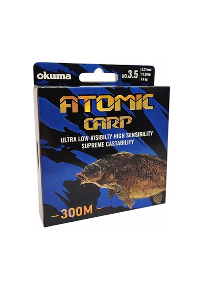 Atomic Carp Nylon Clear Color 300m Misina 0.37mm 0,37mm