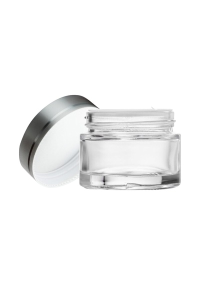 20ml Şeffaf Cam Krem Kavanozu, 24 Adet, Kozmetik Kavanoz,krem Kavanozu, Cam Kavanoz
