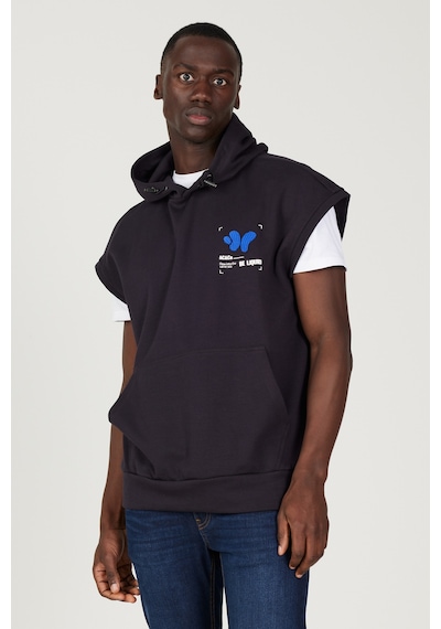 AC&Co / Altınyıldız Classics Erkek Lacivert Loose Fit Kapüşonlu Kısa Kollu Pamuklu Sweatshirt Lacivert AC&Co / Altınyıldız Classics Erkek Lacivert Loose Fit Kapüşonlu Kısa Kollu Pamuklu Sweatshirt Lacivert