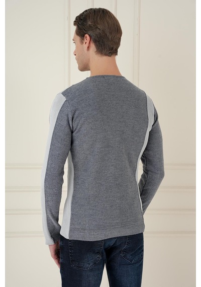 Efor Tr 871 Slim Fit İndigo Klasik Triko Indigo