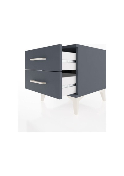 Hyperion Komodin 2 Çekmeceli 44x44x48 Antrasit-antrasit Antrasit