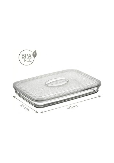 Borcam Uyumlu Plastik Kapak 40x27 Cm Dikdörtgen Borcam Kapağı - Fırın Kabı Saklama Kapağı, Bpa İçermez Sadece Kapak Diğer