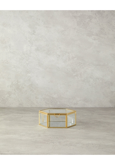 English Home Deluxe Cam Dekoratif Kutu 14x16x6 Cm Gold