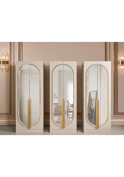 Carpı 2+2+2 6 Kapılı Dolap Bej