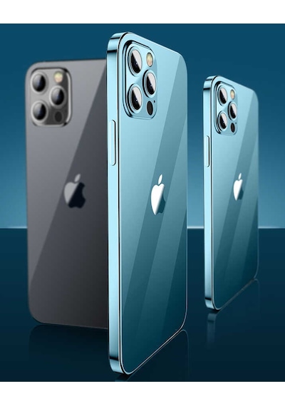 Apple iPhone 12 Pro Max Uyumlu Blok Kılıf-renksiz Renksiz Renksiz
