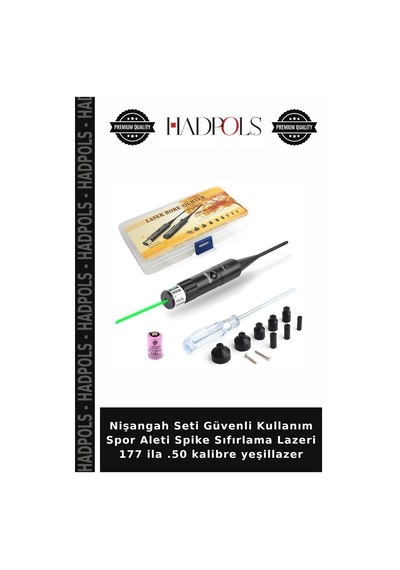 Nişangah Seti Güvenli Kullanım Spor Aleti Spike Sıfırlama Lazeri 177 İla .50 Kalibre Yeşillazer