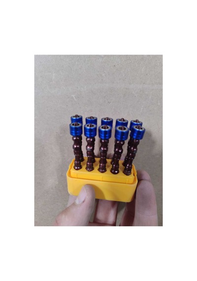 Çift Yönlü Vida Yıldız Matkap Vidalama Ucu 10 Adet Mıknatıslı Çelik Bits Uç Pz2 65 Mm S2 Çeliği