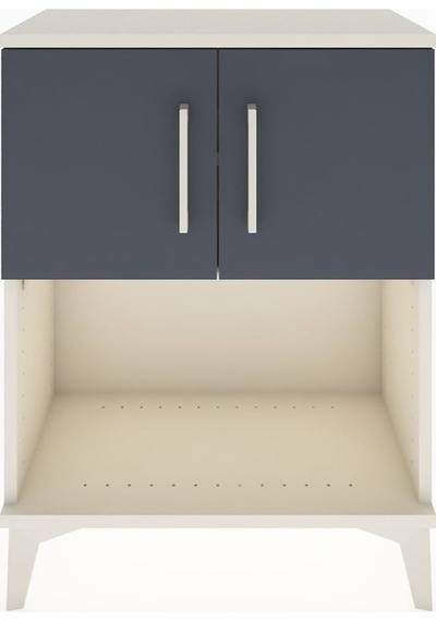 Arges Komodin 2 Raflı Tek Çekmeceli 2 Kapaklı 60x30x80 Aytaşı-antrasit Aytası