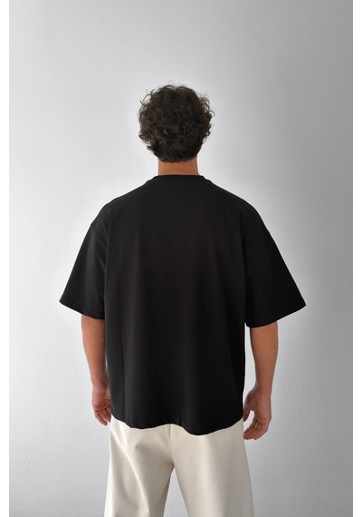 Flaw Atelıer Basic Boxy Fit Siyah Tişört-29575