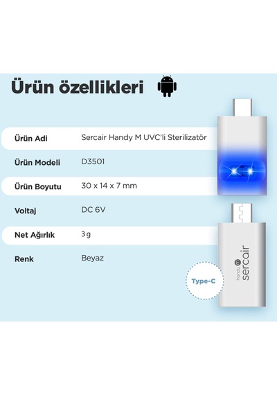 Sercair Handy M Uvc Sterilizatör